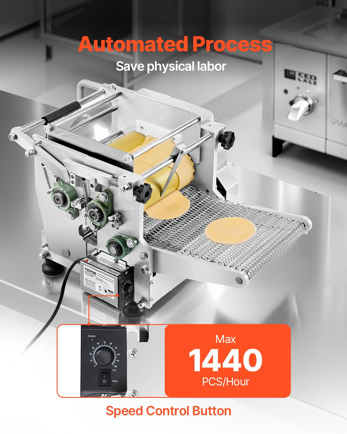 Electric Tortilla Maker, Automatic Corn Tortilla Making Machine with Non-Stick Coating and Two Molds(4 in + 6 in), Electric Chapatti Machine Suitable for Produce Sopes Roti Pita Tortilla Pizza