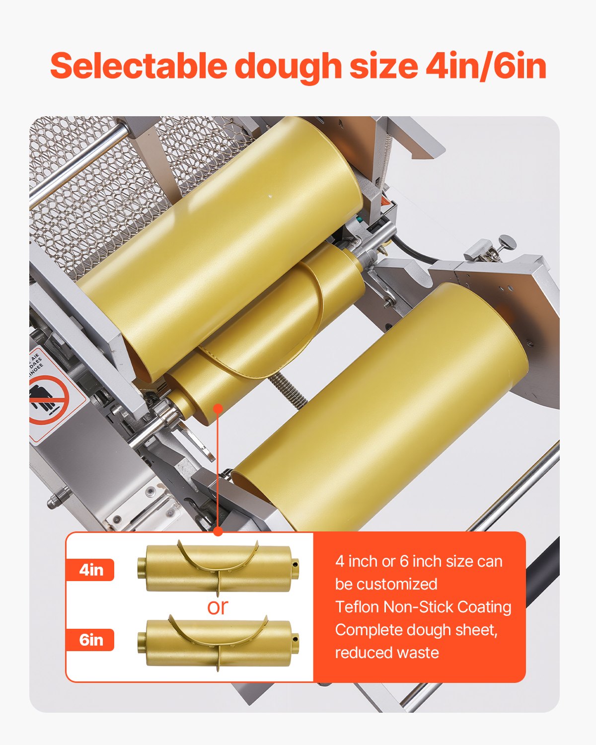 Electric Tortilla Maker, Automatic Corn Tortilla Making Machine with Non-Stick Coating and Two Molds(4 in + 6 in), Electric Chapatti Machine Suitable for Produce Sopes Roti Pita Tortilla Pizza