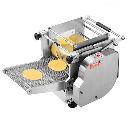 Electric Tortilla Maker, Automatic Corn Tortilla Making Machine with Non-Stick Coating and Two Molds(4 in + 6 in), Electric Chapatti Machine Suitable for Produce Sopes Roti Pita Tortilla Pizza