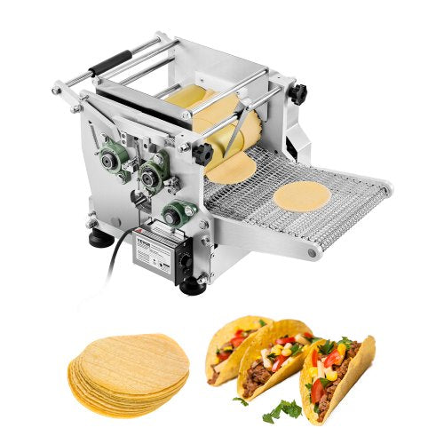 Electric Tortilla Maker, 5.5 Inch Diameter Automatic Corn Tortilla Making Machine with Non-Stick Coating, Electric Chapatti Machine Suitable for Produce Sopes Gorditas Roti Pita Tortilla Pizza