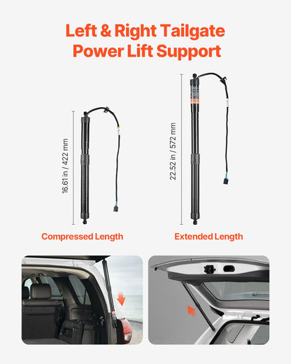 Rear Left & Right Tailgate Power Lift Support, Compatible with 2010-2023 VW Sharan (7N,7N1,7N2), Electric Tailgate Liftgate Power Hatch Shock Strut Replace OE# 7N0827851E 7N0827851G (2PCS)