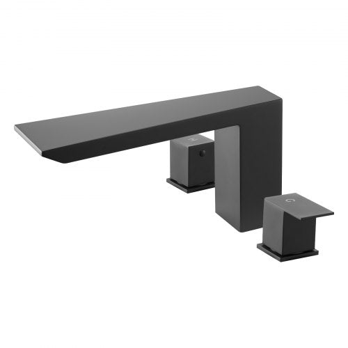 Roman Tub Faucet, Bath Tubs Faucets Set with 2 Handles, Waterfall Roman Tub Faucet for Pet Washing, Baby Care, Adult Bathing, Matte Black, Stainless Steel, 3 Hole Waterfall Bathtub Faucets