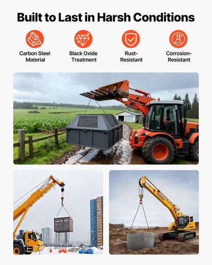 Kättinglyft, 8 mm x 3 m lyftkedjor med 2 benkrokar, kraftig lyftlyft i G80-legerat stål, 3,17 tons kapacitet, justerbara motorkättinglyftar för bogsering av lastsäkerhet