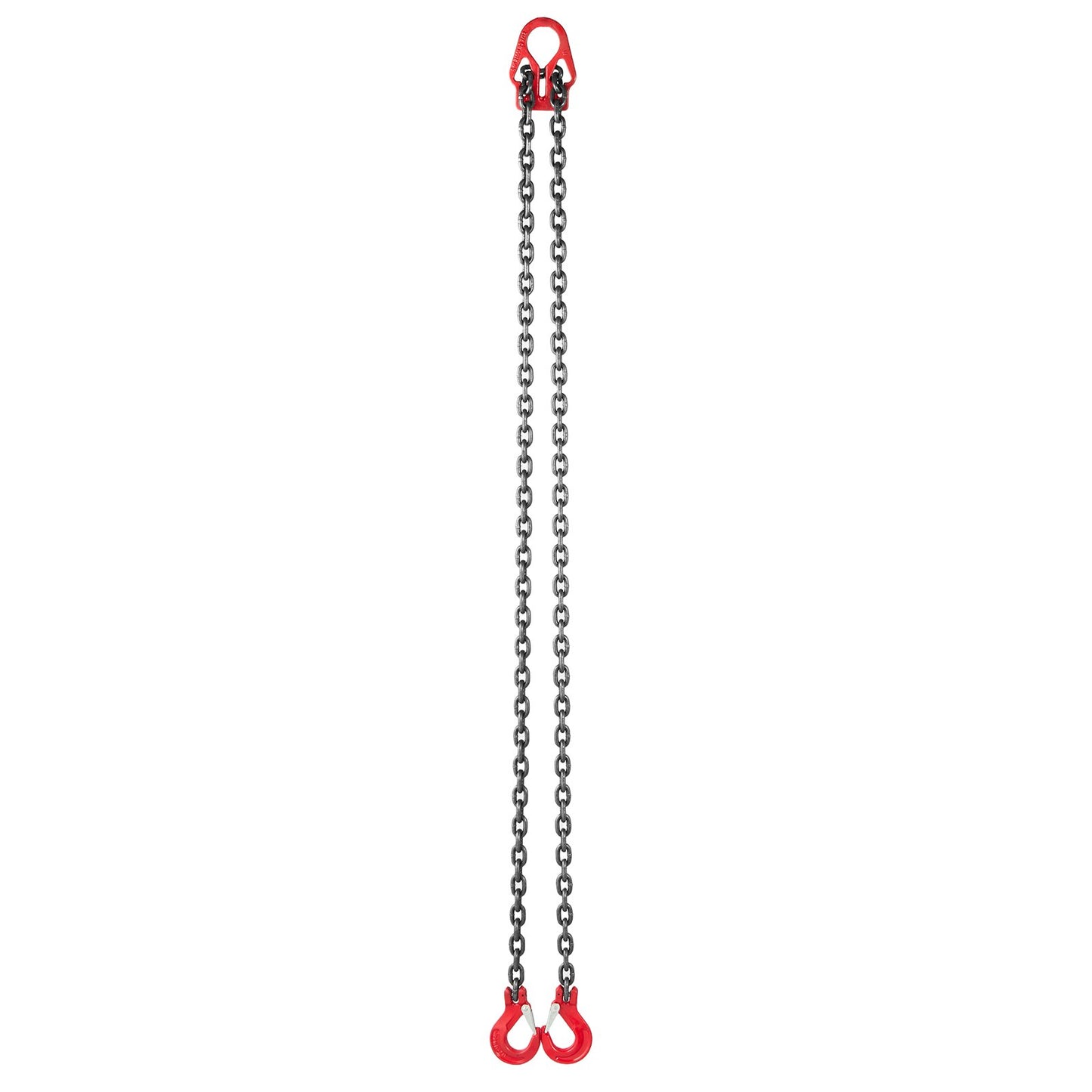 Kättinglyft, 8 mm x 3 m lyftkedjor med 2 benkrokar, kraftig lyftlyft i G80-legerat stål, 3,17 tons kapacitet, justerbara motorkättinglyftar för bogsering av lastsäkerhet