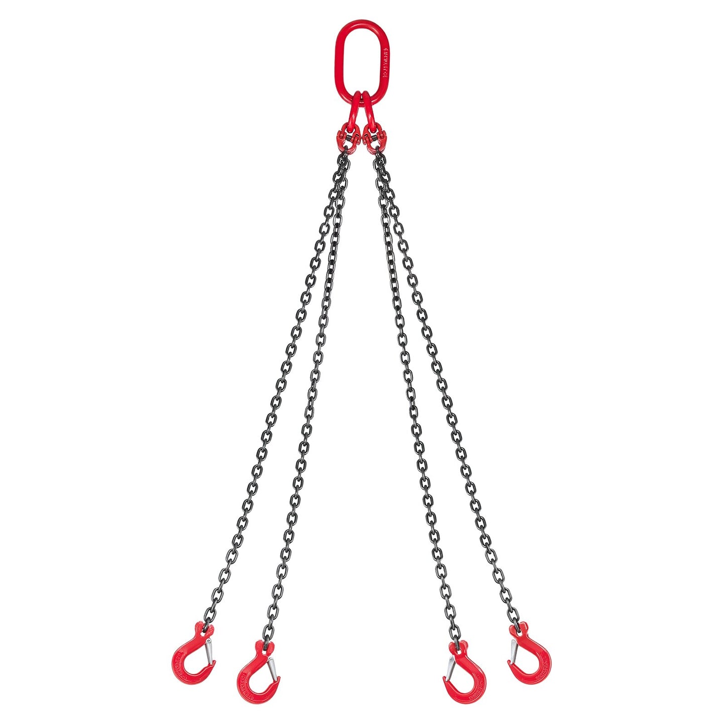 Kättinglyft, 6,3 mm x 1,5 m lyftkedjor med 4 gripkrokar, kraftig lyftlyft i G80-legerat stål, 2993 kg kapacitet, justerbara motorkättinglyftar för bogsering av last