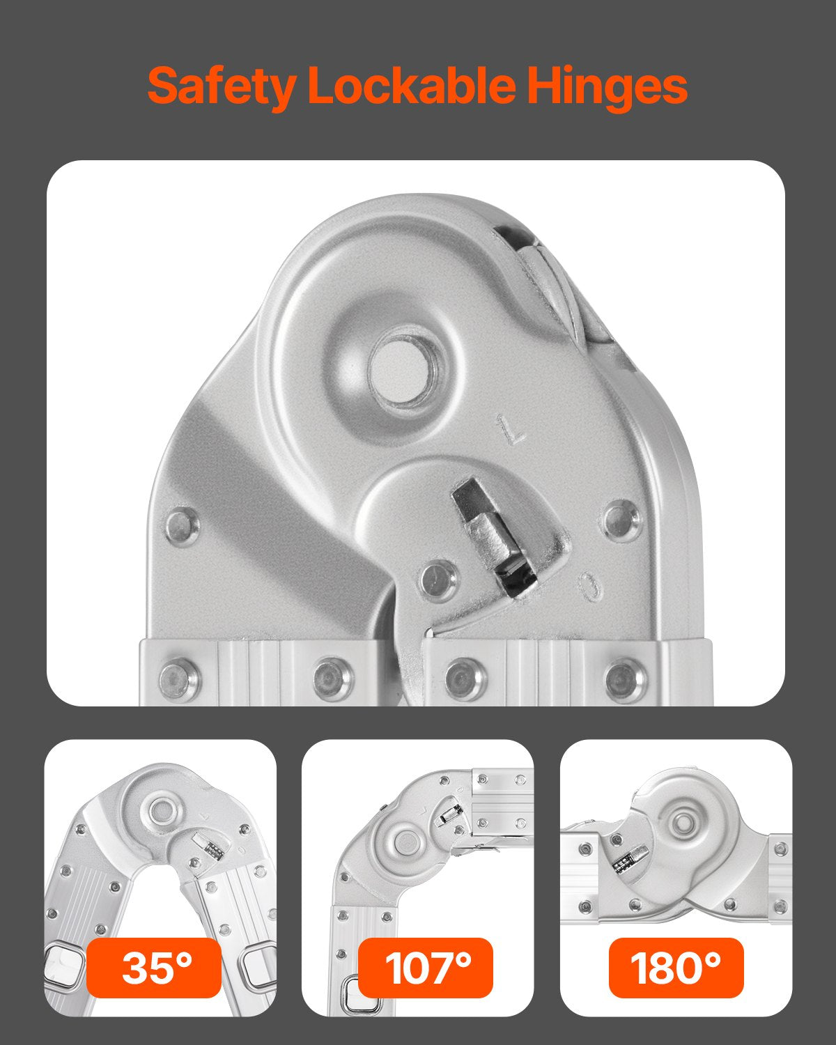 Multi-Purpose Folding Ladder, 7-in-1 Tall Step Ladder, A Frame 3 Step Adjustable Telescoping Ladder, 12ft Reach Height Heavy Duty Extension Ladder, 330 lbs Capacity for Household Outdoor Work