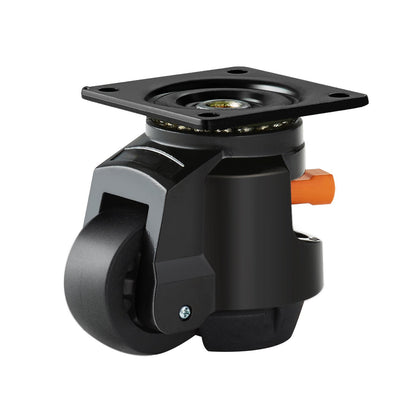 Leveling Casters, Set of 19141.6 kg Total Load Capacity, 6.3 cm, Heavy Duty with Upgraded Handle Design, 360 Degree Swivel Caster Wheels, Adjustable Casters with Feet for Workbench, Machine