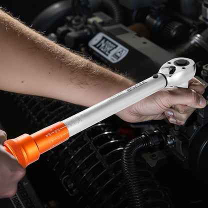 Click Torque Wrench Set, 3 Pieces, 1/4, 3/8, 1/2 Inch Drive, 10-170 lbf-ft, 5-45 lbf-ft, 20-240 lbf-in, Dual-direction and Dual Range Scales, 72-Tooth, ±3% High Precision, for Bicycle Repair