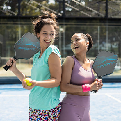 Pickleball-paddel, T700 kolfiberyta och kärna av honungskaka, professionellt pickleball-paddel med ökad kraft, kontroll och spinn, proffs-pickleballracket för vuxna, män och kvinnor, blå
