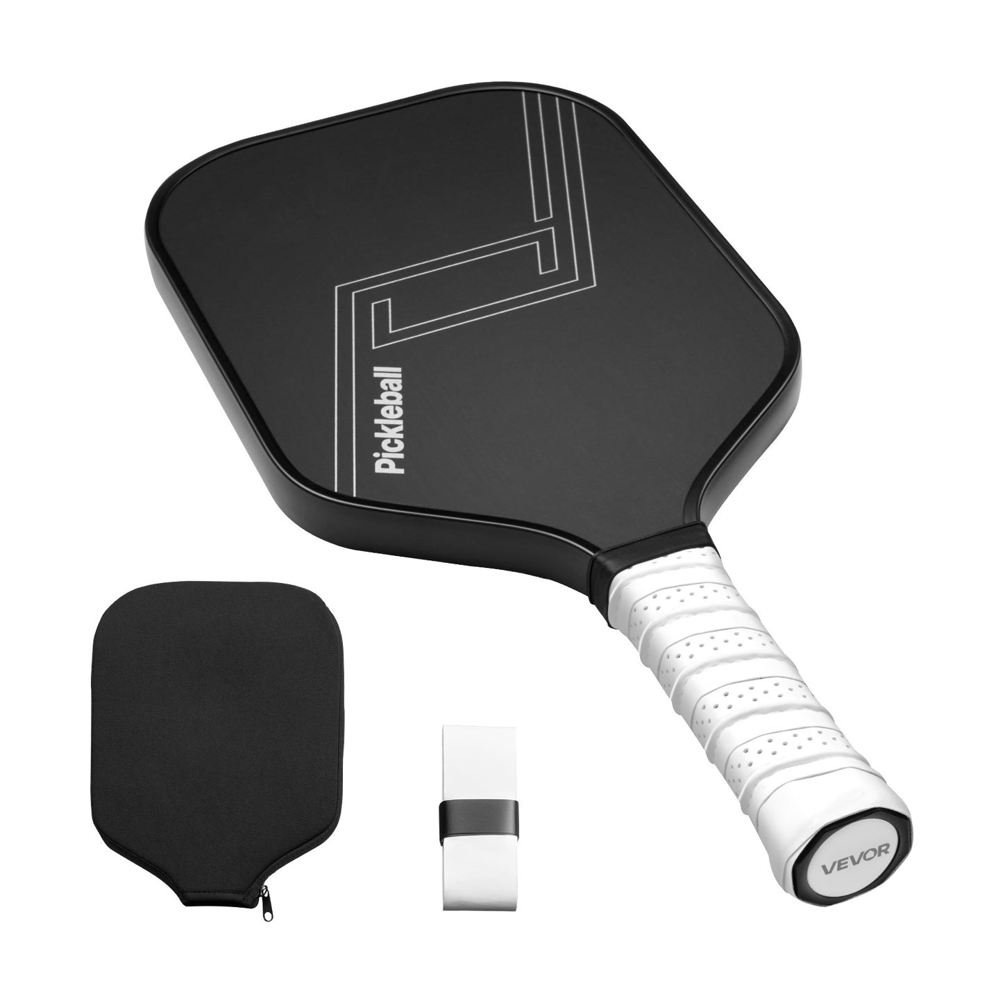 Pickleball Paddle, T700 Carbon Fiber Surface & Honeycomb Core, Professional Pickleball Paddle with Increased Power & Control & Spin, Pro Pickle Ball Racket for Adults, Men & Women, Black
