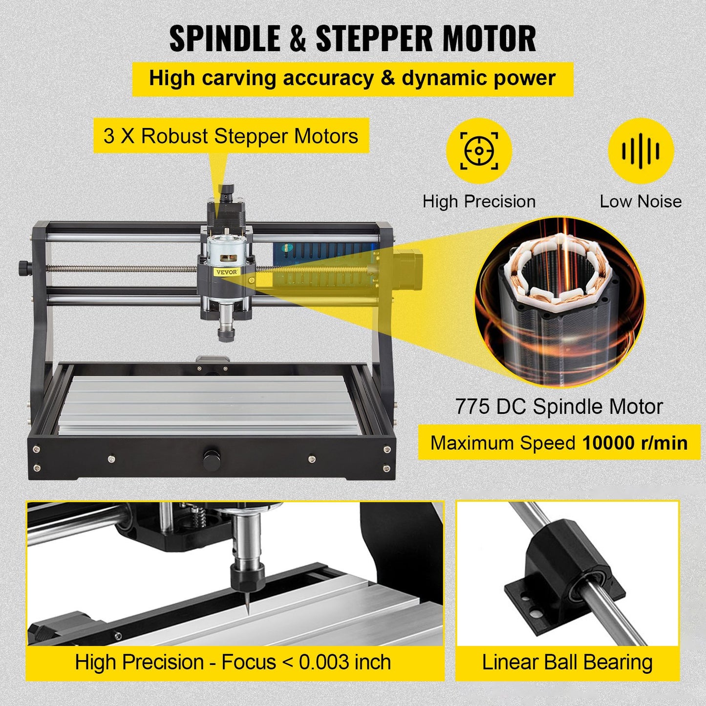 CNC 3018 Pro 300×180×45 mm CNC-maskin GRBL-styrd minigravör med offline-styrenhet 3-axlig gravyrmaskin för snidning, fräsning, plast, akryl, PVC, trä