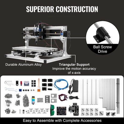 CNC 3018 routerkit med lasergravör 500mw lasergravör GRBL-injektion