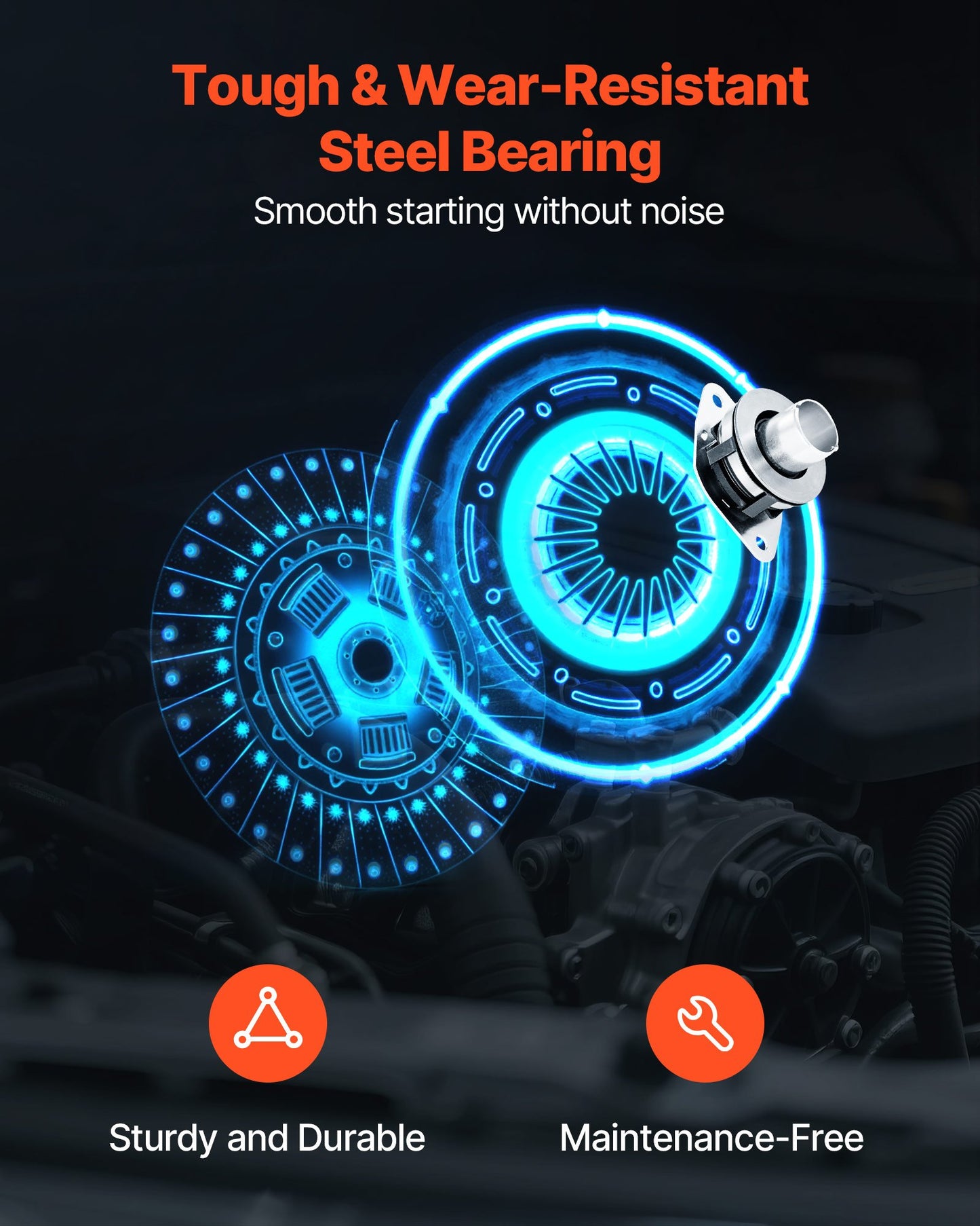 Kopplingssats med tryckplatta, Extra kraftig OEM-kopplingssats, OEM-ersättningskopplingssats för växellåda, kompatibel med 2004-2006 Smart FORFOUR (75 hk), 2005-2006 FORFOUR (64 hk), 2007 FORTWO Cabriolet