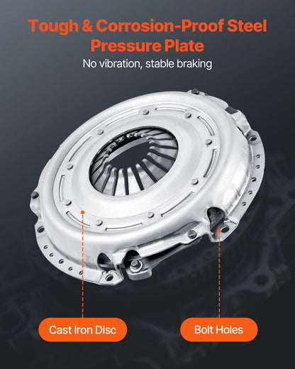 Kopplingssats med tryckplatta, Extra kraftig OEM-kopplingssats, OEM-ersättningskopplingssats för växellåda, kompatibel med 2004-2006 Smart FORFOUR (75 hk), 2005-2006 FORFOUR (64 hk), 2007 FORTWO Cabriolet