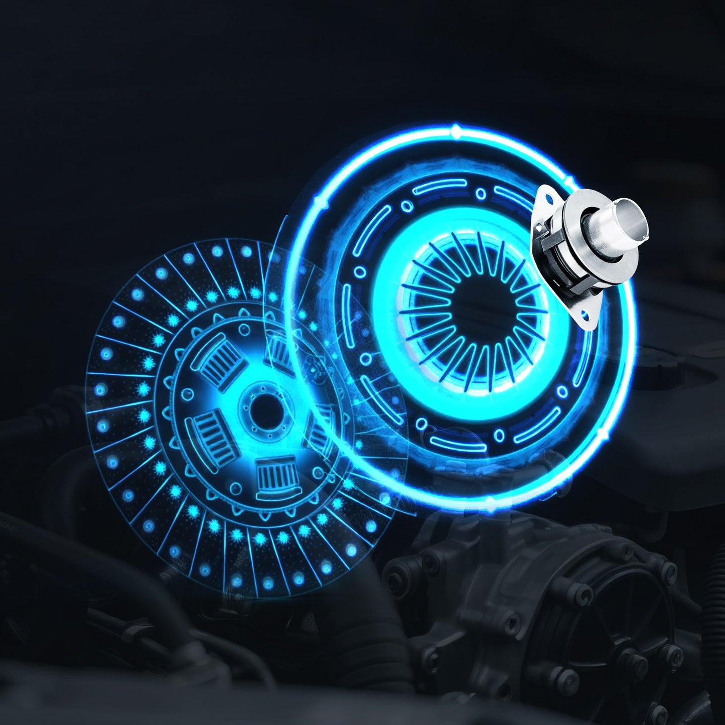 Kopplingssats med tryckplatta, Extra kraftig OEM-kopplingssats, OEM-ersättningskopplingssats för växellåda, kompatibel med 2004-2006 Smart FORFOUR (75 hk), 2005-2006 FORFOUR (64 hk), 2007 FORTWO Cabriolet