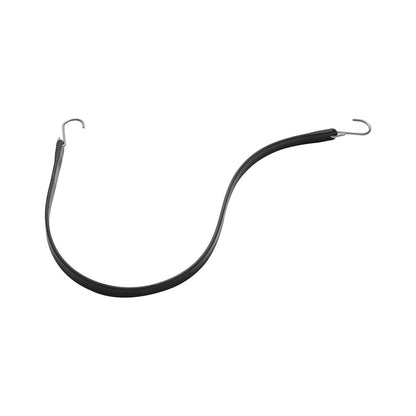 50 Piece Flat Bungee Cord, 19.8 mm Heavy Duty Bungee Straps with Steel S-Hooks, 31" Elastic Bungee Rope for Cargo, Tarps, Trucks and Tent, Black