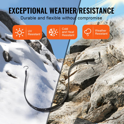 4 Piece Flat Bungee Cord, 20 mm Heavy Duty Bungee Straps with Steel S-Hooks, 40" Elastic Bungee Rope for Cargo, Tarps, Trucks and Tent, Black