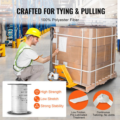 Polyester dragband, 1,5 mm x 32 m, draghållfasthet 1140 kg