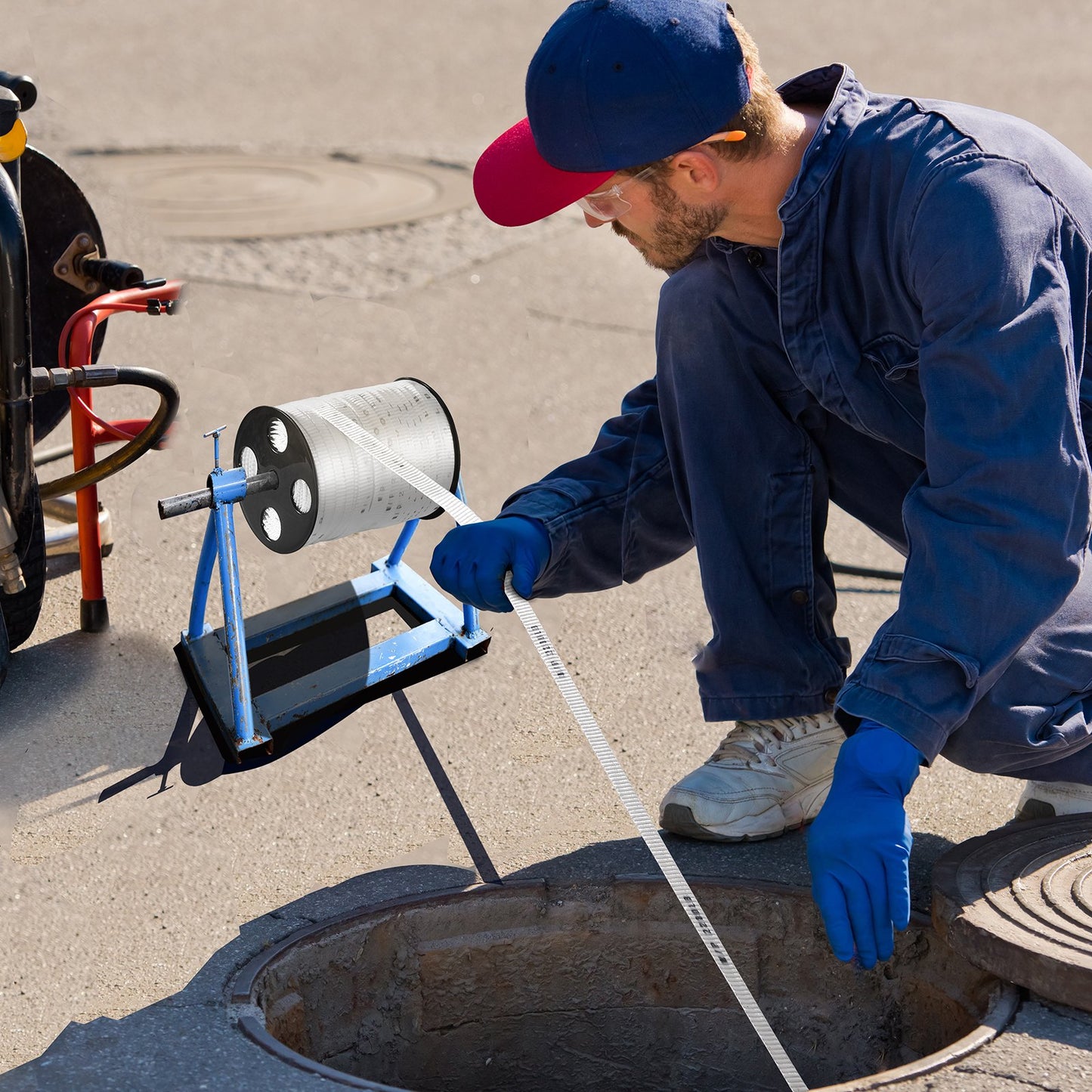 Polyesterdragtejp, 3/4" x 265' platt rep, dragkapacitet 2500 lbf, tryckt vävband för kabeldragning för förpackningar, trädgårdsskötsel, kommersiell el, rörledningsarbeten, vit