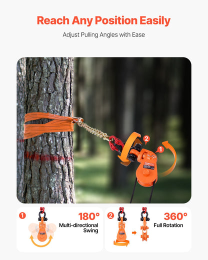 2 tons ryckblock med G80-kedja, svängbar schackel, 3" skiva för 3/8" stålvajer, ryckblocksremskiva för bogsering och bärgning på flakbärgningsbil, backrullning, bärgningsvajer för bilbärgning