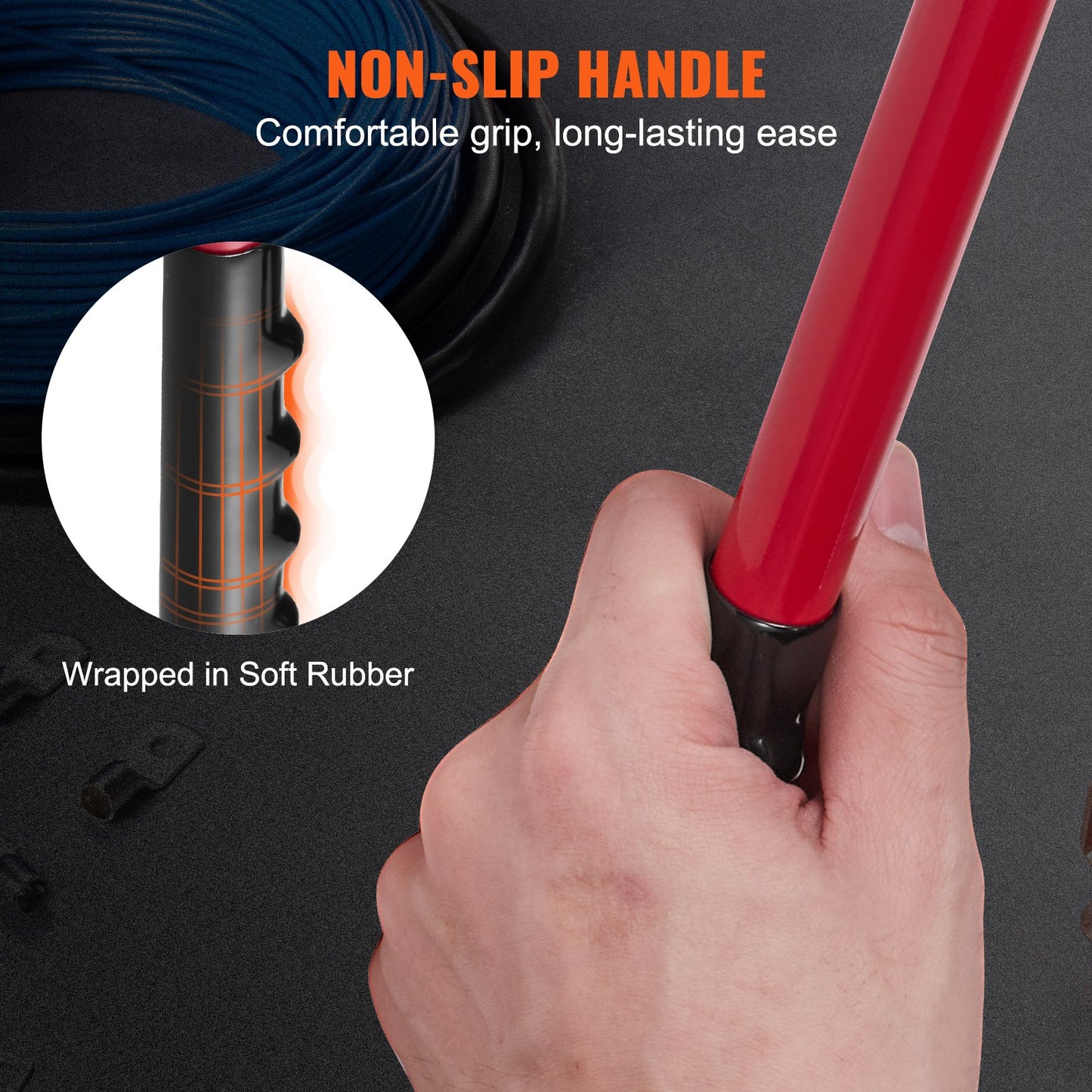 Battery Cable Lug Crimping Tool, 10-1/0AWG with Cable Cutter and 48PCS Copper Ring Terminals, 6 Wire Sizes Crimping Die and 100pcs Heat Shrink Tubes, for Heavy Duty Wire Lugs