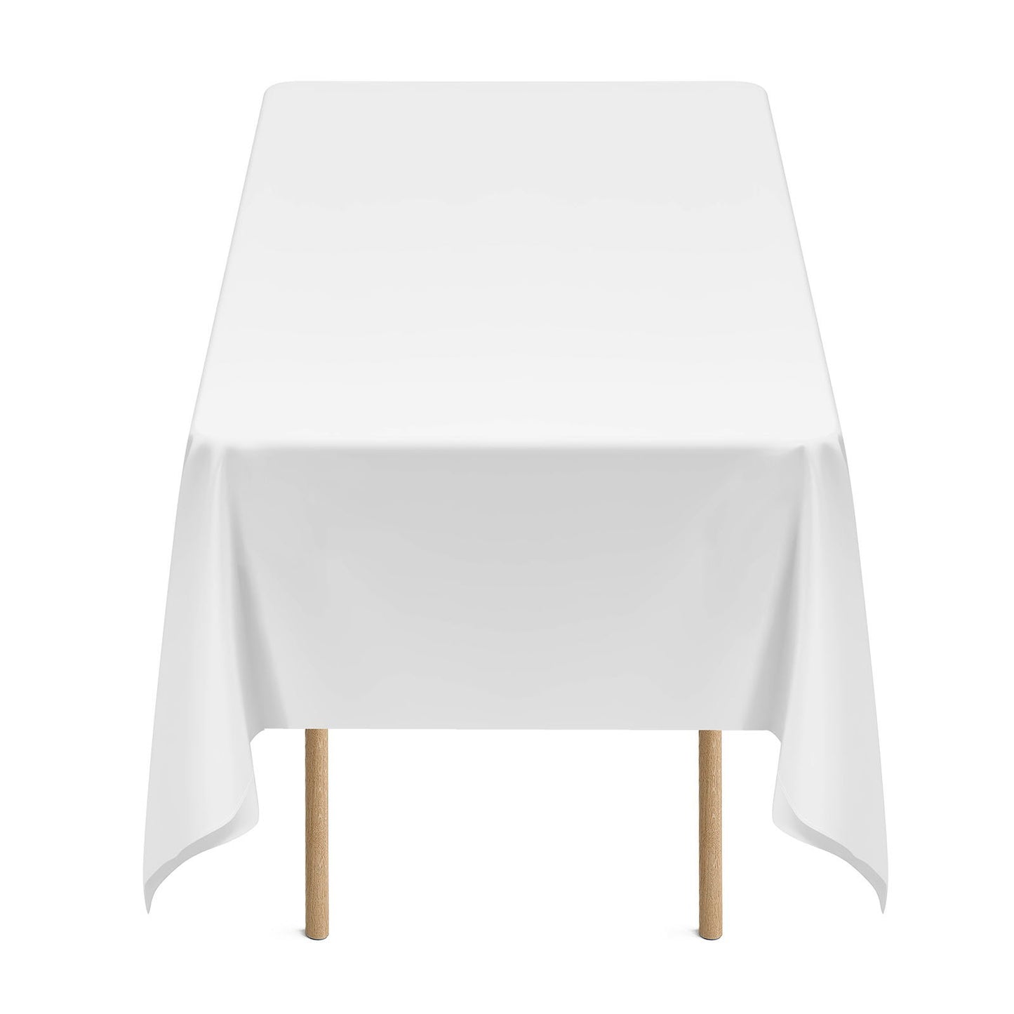 White Tablecloths for Rectangle Tables, 10 Pack, 60 x 102 Inches, Reusable and Machine Washable Table Clothes, Wrinkle-Resistant Polyester Fabric Table Covers for Wedding, Party, Banquet