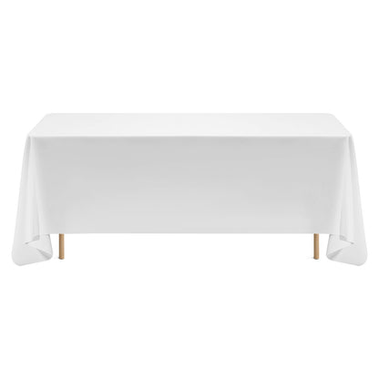 White Tablecloths for Rectangle Tables, 10 Pack, 70 x 120 Inches, Reusable and Machine Washable Table Clothes, Wrinkle-Resistant Polyester Fabric Table Covers for Wedding, Party, Banquet