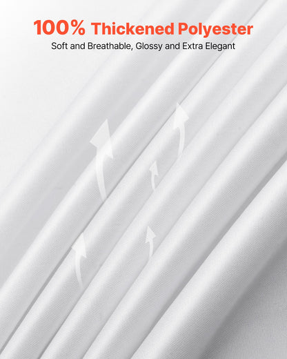 White Tablecloths for Rectangle Tables, 6 Pack, 90 x 132 Inches, Reusable and Machine Washable Table Clothes, Wrinkle-Resistant Polyester Fabric Table Covers for Wedding, Party, Banquet