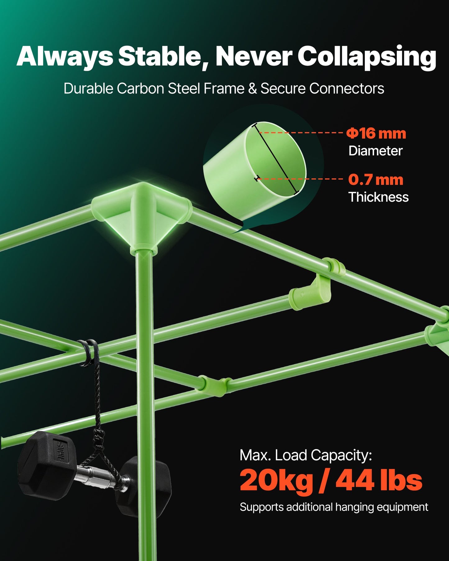 Indoor Grow Tent, 120 x 60 x 180 cm, 600D High Reflective Mylar, Indoor Plant Tent with Observation Window, Floor Tray & Zipper, Heavy Duty Growing Tents for Fruit Flower Veggie