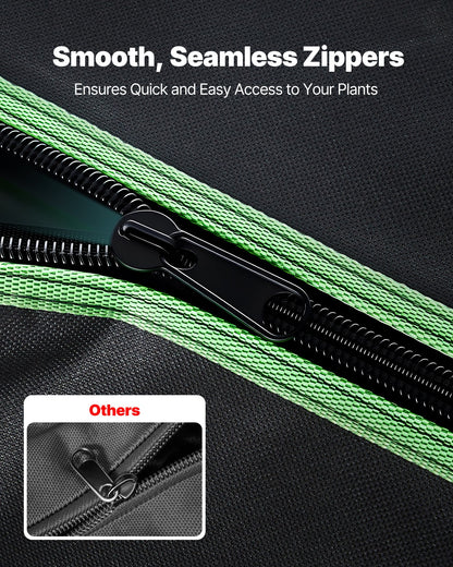 Indoor Grow Tent, 40 x 40 x 160 cm, 600D High Reflective Mylar, Indoor Plant Tent with Observation Window, Floor Tray & Zipper, Heavy Duty Growing Tents for Fruit Flower Veggie