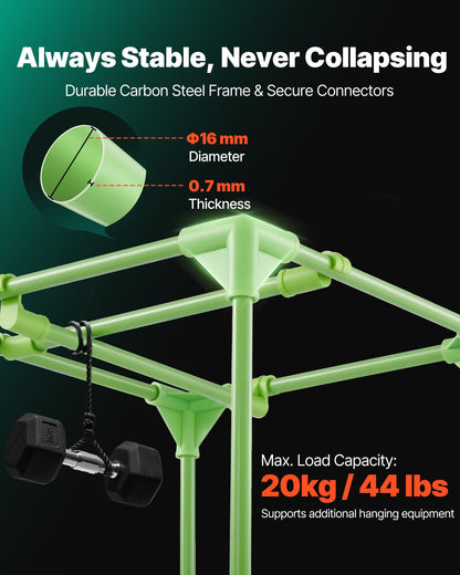 Indoor Grow Tent, 40 x 40 x 160 cm, 600D High Reflective Mylar, Indoor Plant Tent with Observation Window, Floor Tray & Zipper, Heavy Duty Growing Tents for Fruit Flower Veggie