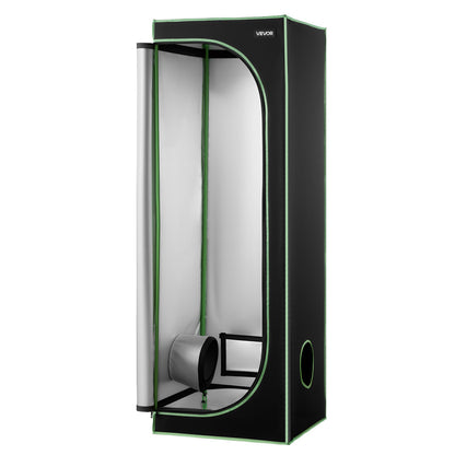 Indoor Grow Tent, 60 x 60 x 180 cm, 600D High Reflective Mylar, Indoor Plant Tent with Observation Window, Floor Tray & Zipper, Heavy Duty Growing Tents for Fruit Flower Veggie