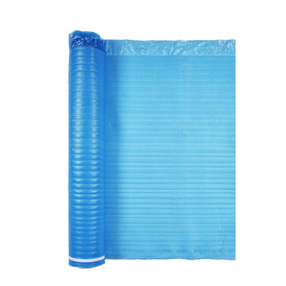 Floor Underlayment 55.8 m², 3-in-1 2 mm Thick Flooring Padding with Tape & Vapor Barrier, Heavy Duty EPE Foam with Blue PE, Soundproofing & Noise Reduction, for Laminate Wood (6 Rolls x 9.3 m²)
