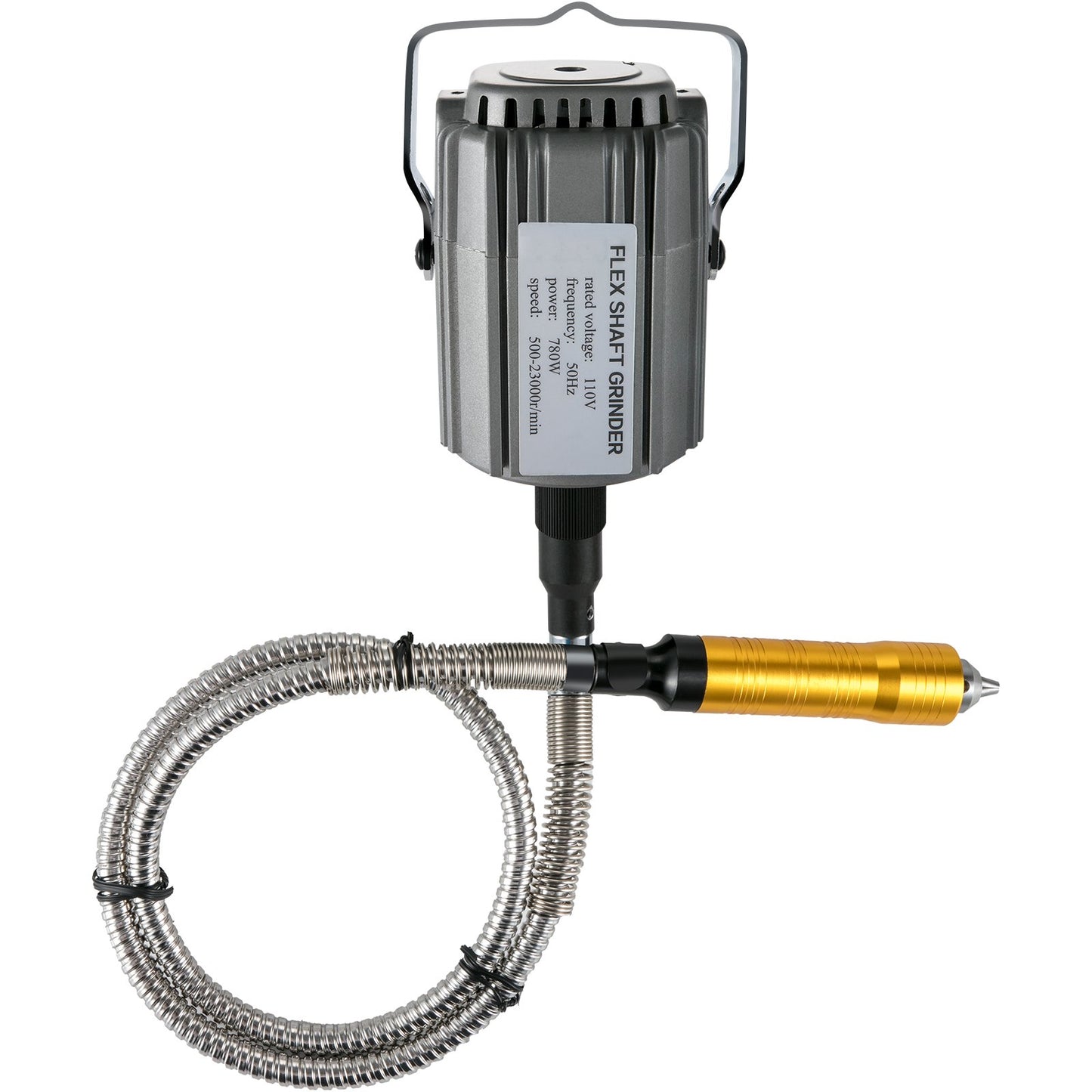 Flexibel axelslipmaskin 780W roterande verktyg 500-23000 varv/min roterande snidare med 0,635 cm 3-käftschuck och steglös hastighetspedal Hängande slipmaskin 131 delar tillbehör för smyckespolering slipning gör-det-själv