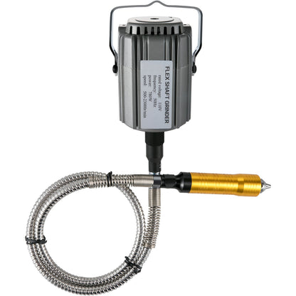 Flexibel axelslipmaskin 780W roterande verktyg 500-23000 varv/min roterande snidare med 0,635 cm 3-käftschuck och steglös hastighetspedal Hängande slipmaskin 131 delar tillbehör för smyckespolering slipning gör-det-själv