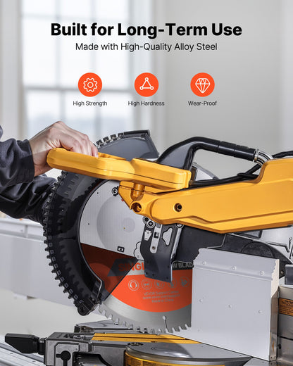 Cirkelsågklinga, 254 mm diameter, 80 vassa legeringständer, 15,875 mm spindel, fin yta, aluminiumskärklinga för cirkelsåg, med ljudreducerande värmeventiler, för skärning av stål och metall