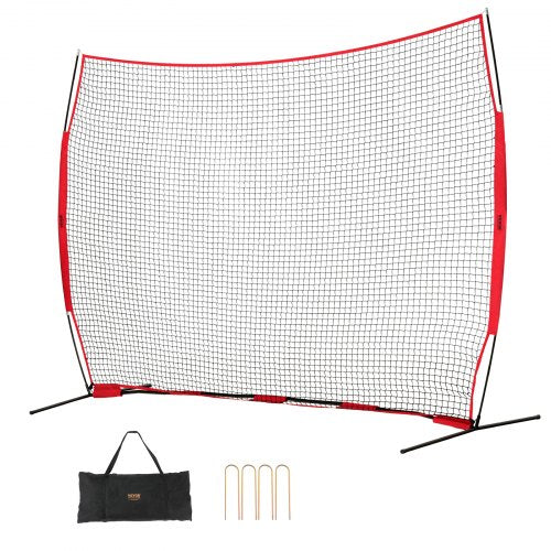 Barriärnät, 12x9 fot bollsportsbarriärnät, bärbar träningsutrustning med bärväska, skyddsskärm för baseboll, softboll, lacrosse, fotboll, hockeyträning, för bakgården