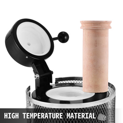 Guldsmältugn, 1350W, 1150℃ maxtemperatur, digital elektrisk smältugn, med 3 kg keramisk degel, för gjutning av ädla metaller, smälter guld, silver, aluminium