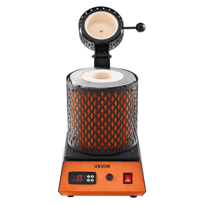 Electric Melting Furnace, 1350W Electric Melting Furnace Kit, 2102℉/1150℃ Metal Smelting Machine with 3kg Ceramic Crucible, Gold Smelting Kit for Jewelry Making, Metal Bars, Metal Components