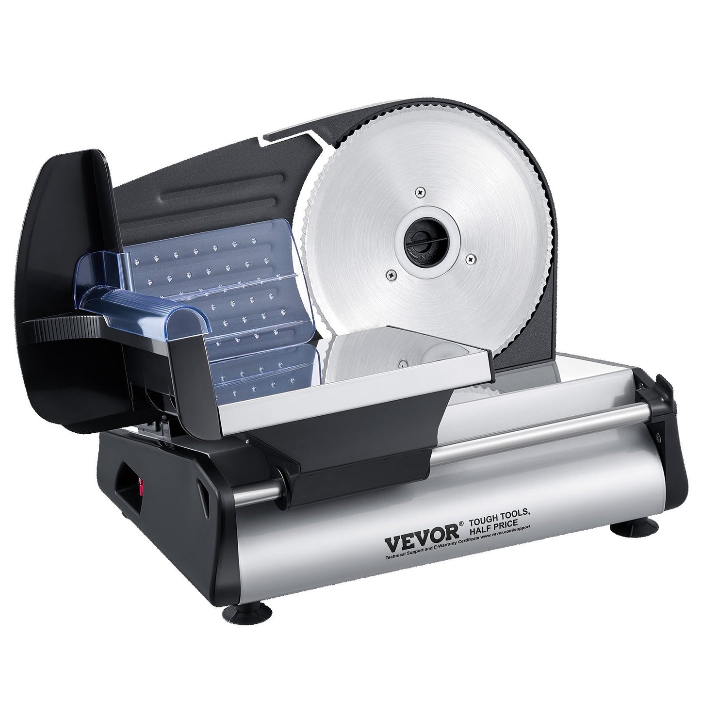 Meat Slicer, 7.5 inch Electric Deli Food Slicer, 180W Meat Cutter with two Premium SUS420 Blades, 0-0.6 inch Adjustable Thickness, Food Slicer Machine for Meat, Hard Bread and Cheese, Home Use