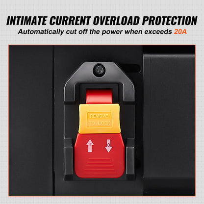 Thickness Planer, Single Speed, 33 cm Width Worktable Benchtop Planer, Two-Blade, 15-Amp 1800W Powerful Motor, 30.5 cm Extended Infeeding Table, Low Noise for Both Hard & Soft Wood Material Removal