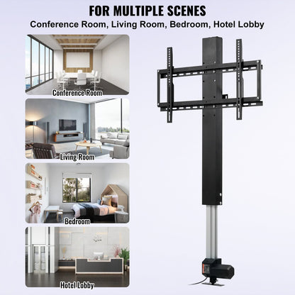 TV Lift Stand Motorized TV auto Lift Mount Bracket for 66–152.4 cm Flat Screen LCD/LED/OLED Plasma TVs Heavy Duty Electric TV Mount Motorised TV Lift