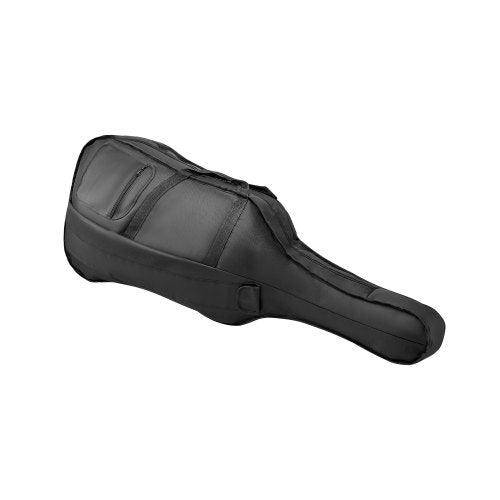4/4 cellofodral i full storlek, vattentät nylon, lätt och bärbar reseväska, med förstärkt handtag, dubbla axelremmar, reptålig, professionell celloform, för cello, svart