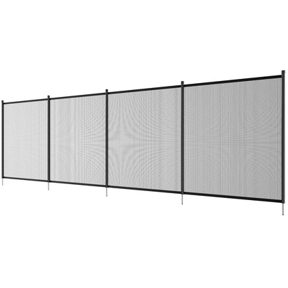 Pool Fence, 1.2 x 3.7 m Pool Fences for Inground Pools, Removable Child Safety Pool Fencing, Easy DIY Installation Swimming Pool Fence, 340gms Teslin PVC Pool Fence Mesh Protects Kids and Pets