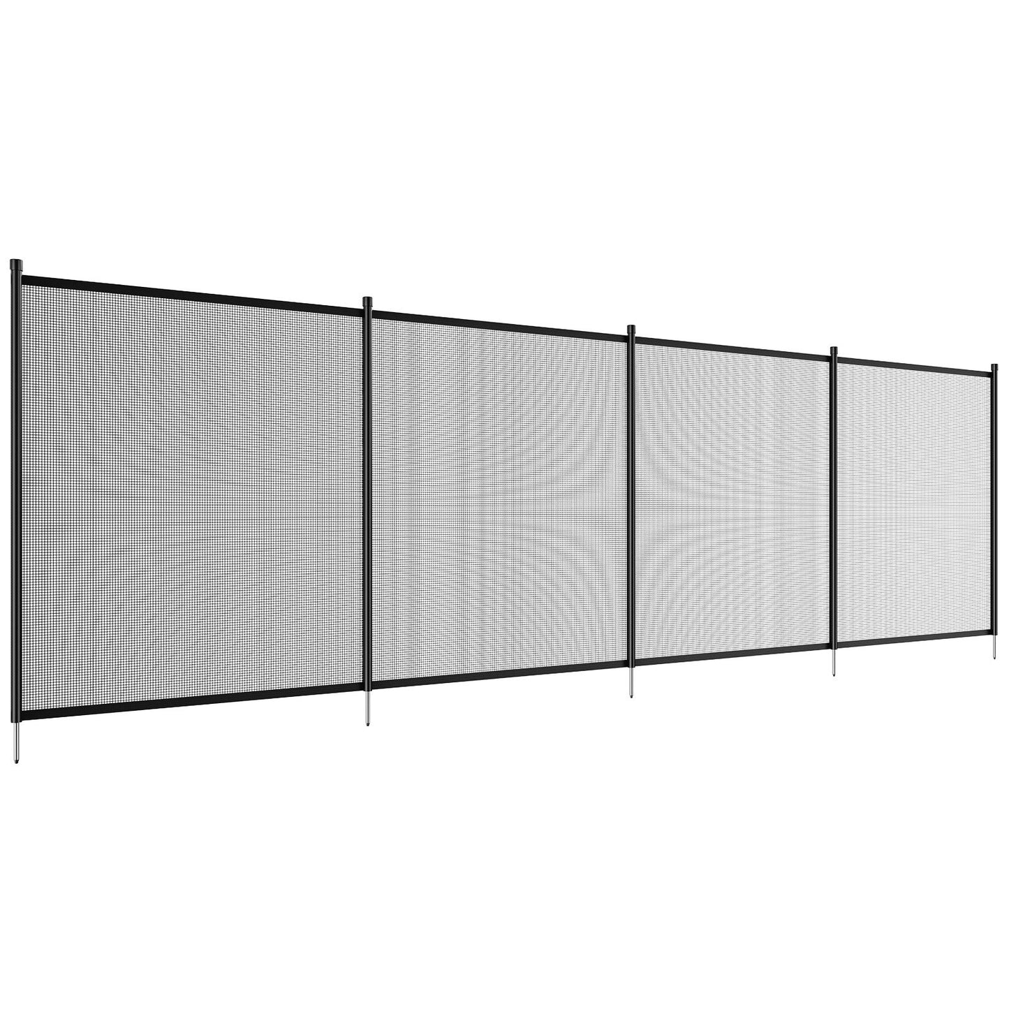 Pool Fence, 1.2 x 3.7 m Pool Fences for Inground Pools, Removable Child Safety Pool Fencing, Easy DIY Installation Swimming Pool Fence, 340gms Teslin PVC Pool Fence Mesh Protects Kids and Pets