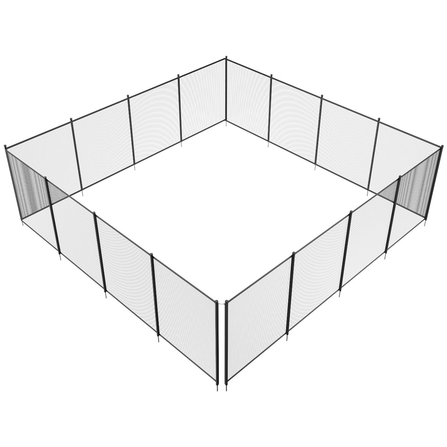 Poolstaket, 1,2 x 14,6 m avtagbart poolstaket för nedgrävda pooler utomhus