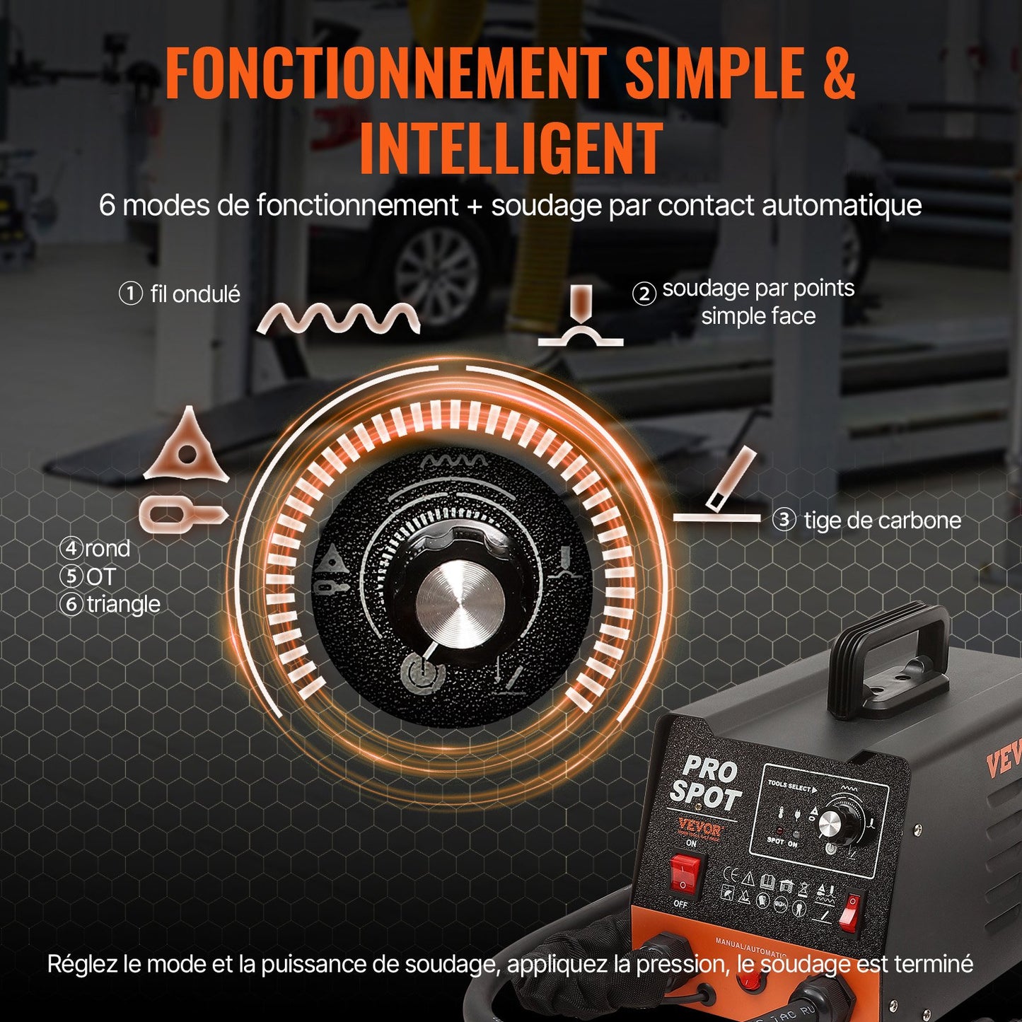 Stud Welder Dent Repair Kit 3 KW Spot Welder Dent Puller & 6 Welding Modes