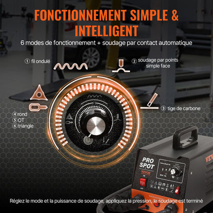 Stud Welder Dent Repair Kit 3 KW Spot Welder Dent Puller & 6 Welding Modes