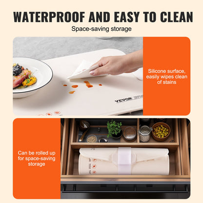 Electric Warming Tray, Food Warming Mat for Buffet, Rollable & Portable Silicone Food Warmer with 4 Adjustable Temperature Settings, Auto Shut-Off & Child Lock, Perfect for Parties, Catering