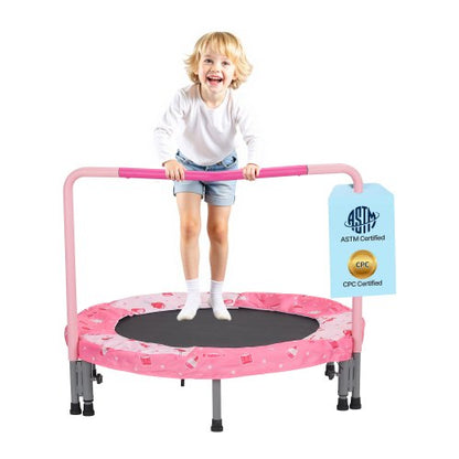 90 cm barnstudsmatta, 1 meter inomhus- och utomhusstudsmatta, hopfällbar ministudsmatta med handtag, rebounderstudsmatta för småbarn, födelsedagspresent till barn från 3 år, pojkar och flickor för skojs skull, röd